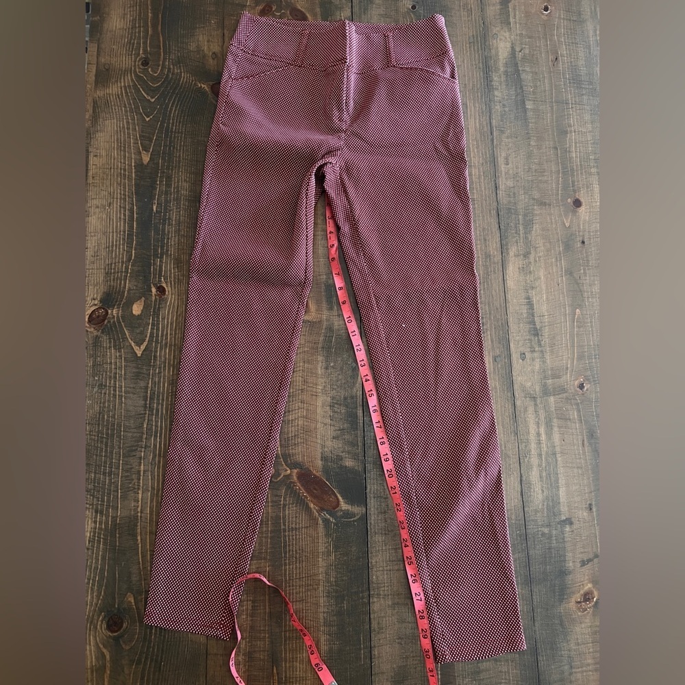 Dazz brand Burnt orange skinny fit trousers w/ polka dots + stretch thro… - Picture 6 of 7